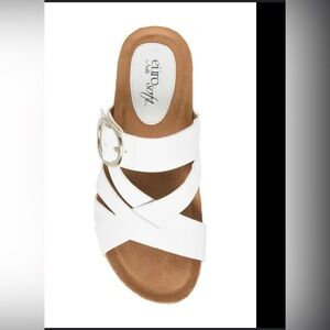 Eurosoft Women's White Slide Sandals